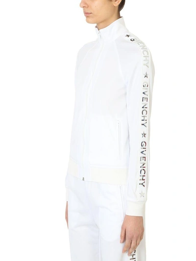 Shop Givenchy Jersey Track Jacket In White