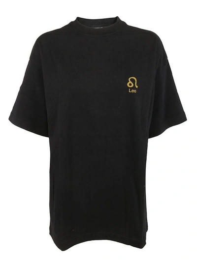 Shop Vetements Horoscope T-shirt In Black+leo