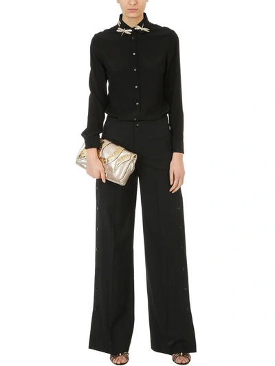 Shop Red Valentino Black Cotton Trousers