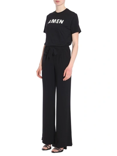 Shop Amen Cotton Jersey T-shirt In Nero