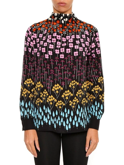 Shop Valentino Lurex Sweater In Nero+multicolor|nero