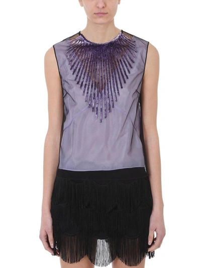 Shop Marc Jacobs Tulle Shell Topwear In Viola