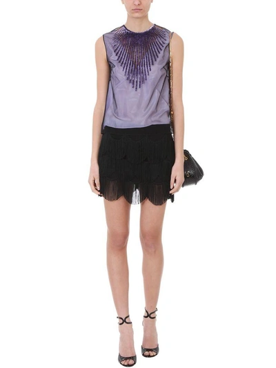 Shop Marc Jacobs Tulle Shell Topwear In Viola