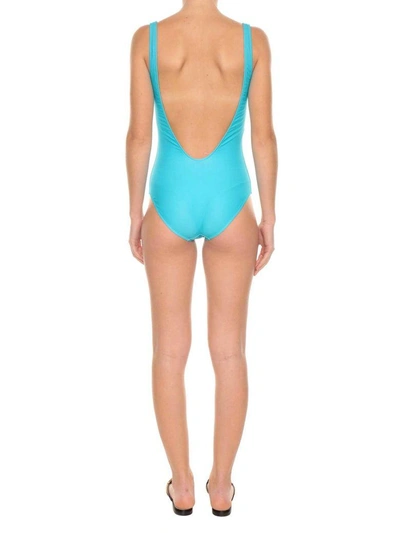Shop Alberta Ferretti One-piece Swimsuit Rainbow Week In Azzurro