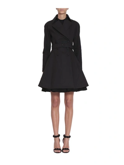 Shop Alaïa Double-breasted Coat In Nero