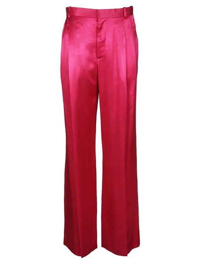 Shop Givenchy High Waisted Palazzo Trousers In Fushia