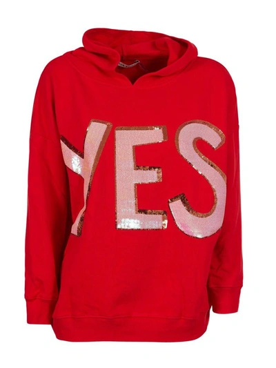 Shop Alice And Olivia Alice+olivia Yes Hoodie In Rosso