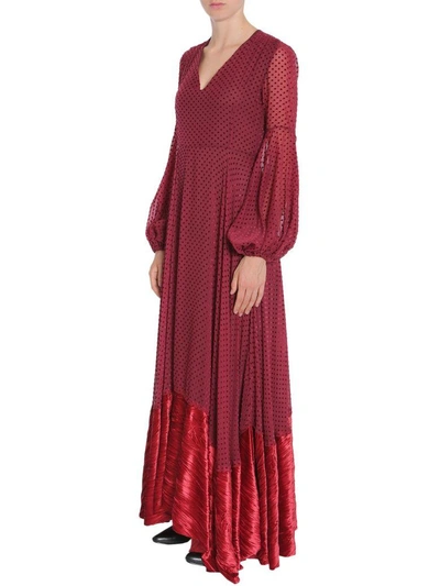 Shop Ainea Long Dress In Bordeaux