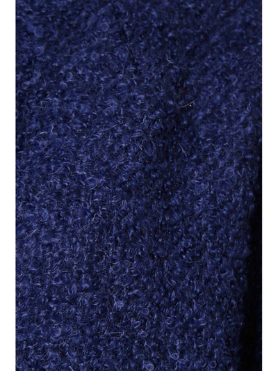 Shop Gianluca Capannolo Mohair Iris Coat In Ink|blu