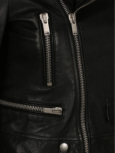 Shop Saint Laurent Paris Biker Classic Pins In Black