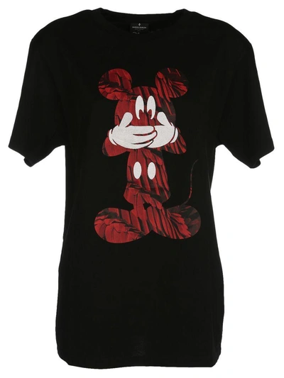 Shop Marcelo Burlon County Of Milan Mickey Mouse Red In Black Red