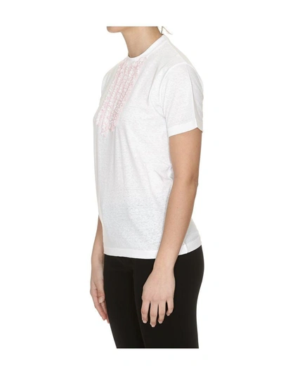 Shop Dsquared2 T-shirt In White-pink