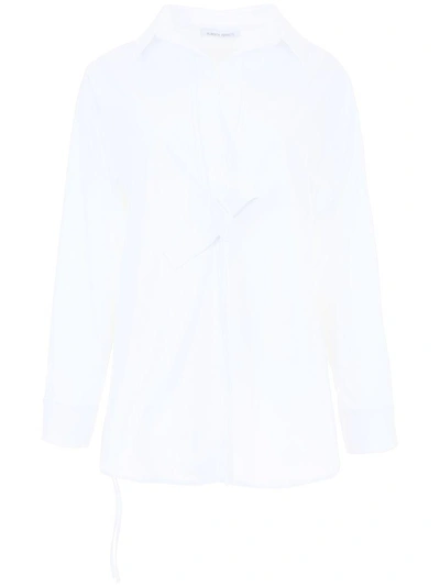 Shop Alberta Ferretti Knot Shirt In Bianco (white)