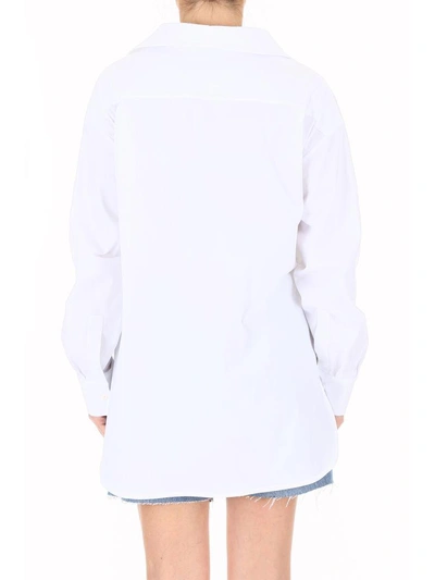 Shop Alberta Ferretti Knot Shirt In Bianco (white)