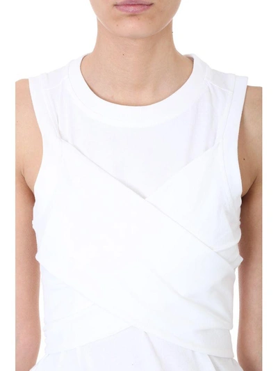 Shop Alexander Wang T High Twist Sleeveless Draped Tank In White