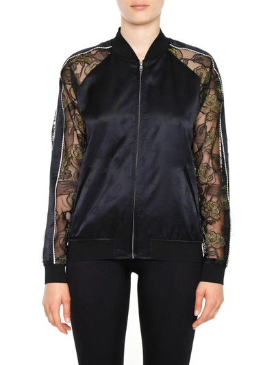 Shop Opening Ceremony Lace Bomber Jacket In Black