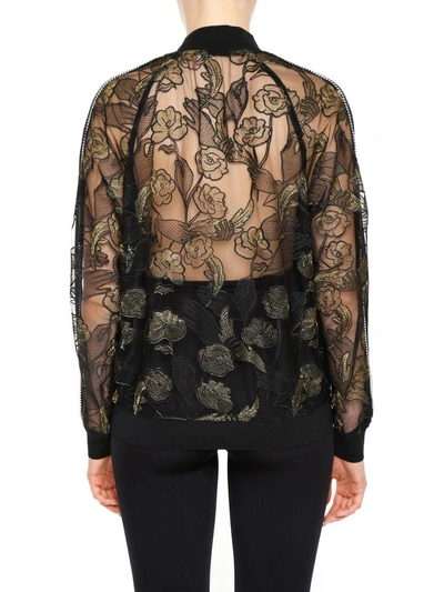 Shop Opening Ceremony Lace Bomber Jacket In Black