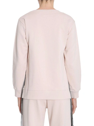 Shop Mm6 Maison Margiela Round Collar Sweatshirt In Rosa