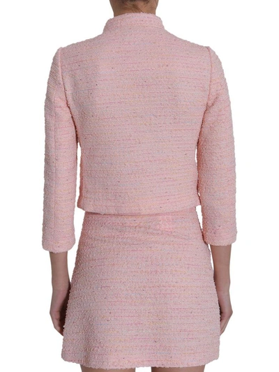 Shop Boutique Moschino Tweed Jacket In Rosa