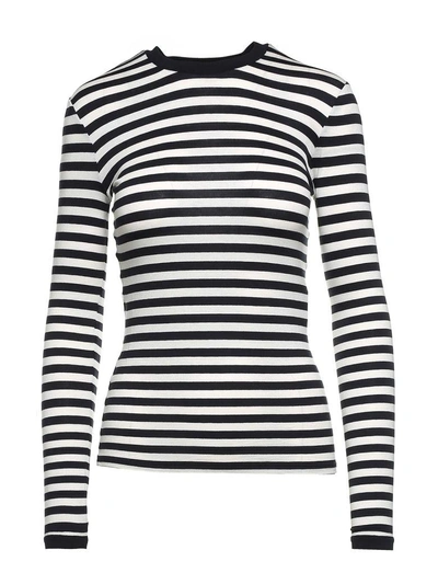 Shop Max Mara Favola Striped Jersey T-shirt In Blu
