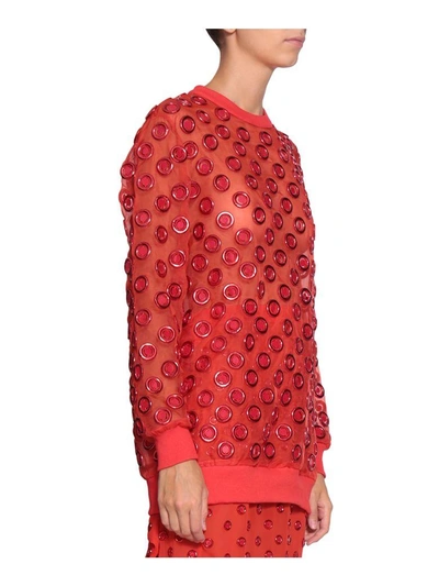 Shop Givenchy Organza Sweatshirt In Rosso