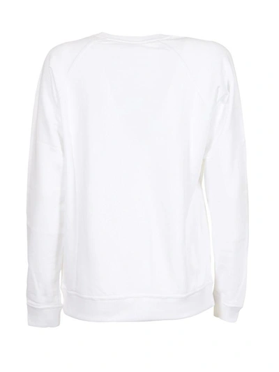 Shop Kenzo Branded Patched Sweatshirt In Bianco Multicolor