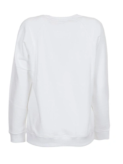 Shop Kenzo Branded Patched Sweatshirt In Bianco Multicolor