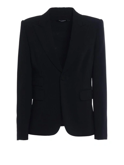 Shop Dsquared2 Formal Fitted Blazer In Black