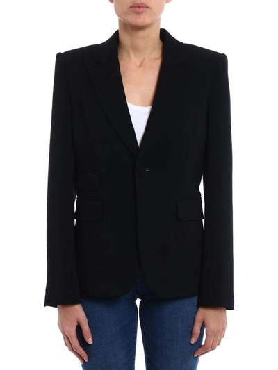 Shop Dsquared2 Formal Fitted Blazer In Black