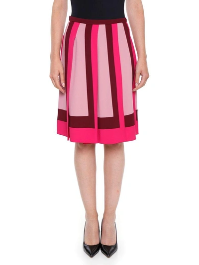 Shop Valentino Pleated Skirt In |rosa