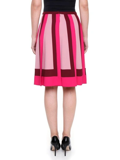 Shop Valentino Pleated Skirt In |rosa
