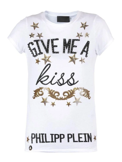 Shop Philipp Plein T-shirt In Cotone In White