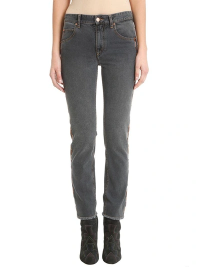 Shop Isabel Marant Étoile Colan Jeans In Grey