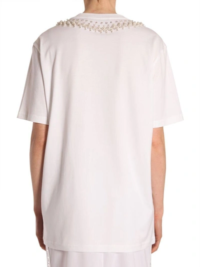 Shop Givenchy Round Collar T-shirt In Bianco