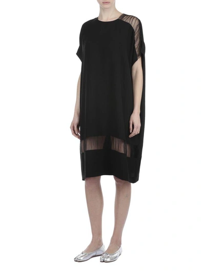 Shop Maison Margiela Plain Color Dress In Black