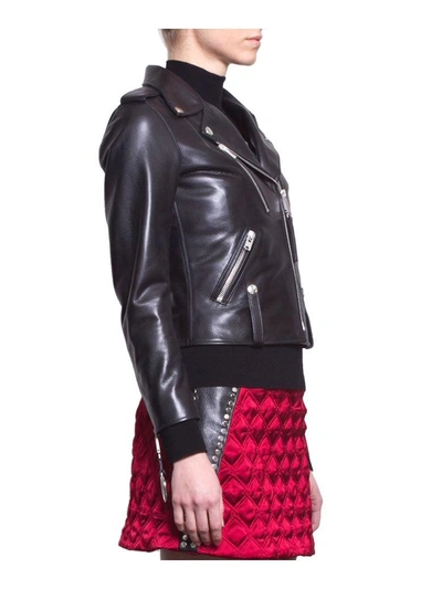 Shop Alyx Black Leather Biker Jacket In Nero