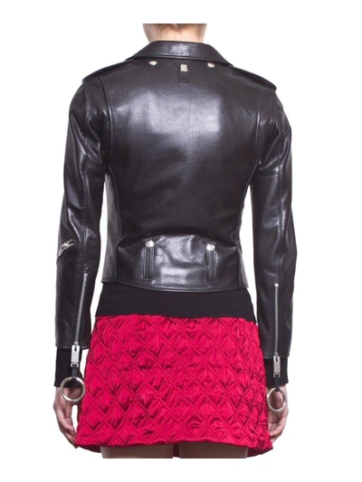Shop Alyx Black Leather Biker Jacket In Nero