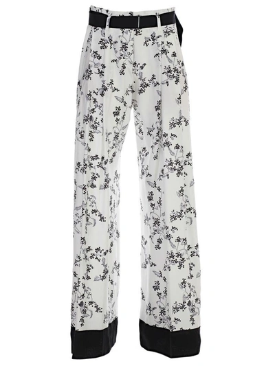 Shop Ann Demeulemeester Trousers In White Black