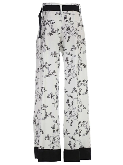 Shop Ann Demeulemeester Trousers In White Black