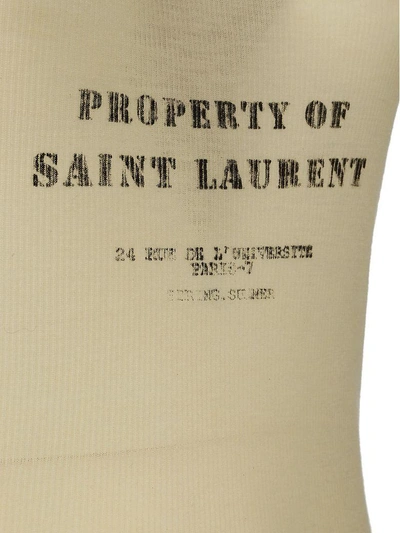 Shop Saint Laurent Paris Canotta Logo In White