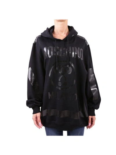 Shop Moschino Cotton Sweatshirt In Black