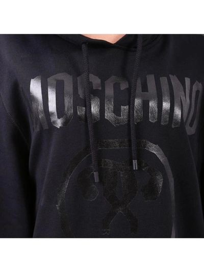Shop Moschino Cotton Sweatshirt In Black