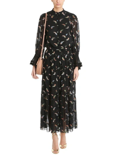 Shop Chloé Paisley Lurex Jacquard Blouse In Black