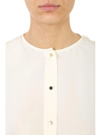 Shop Stella Mccartney Bow Blouse In Beige