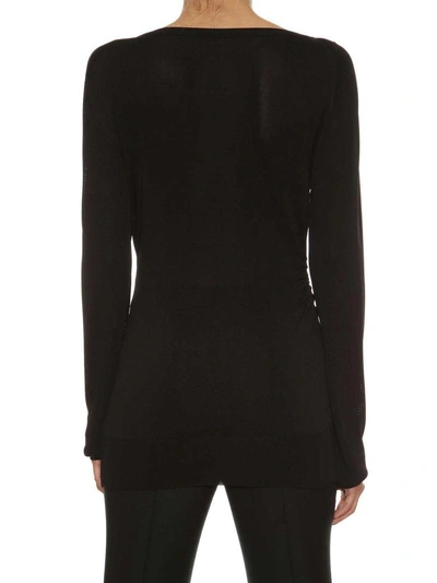Shop Jacquemus Top With Asymmetric Buttons In Black