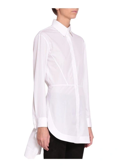Shop Alaïa Cotton-poplin Shirt In Bianco