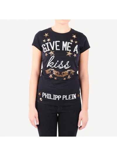 Shop Philipp Plein Olev Cotton T-shirt In Black
