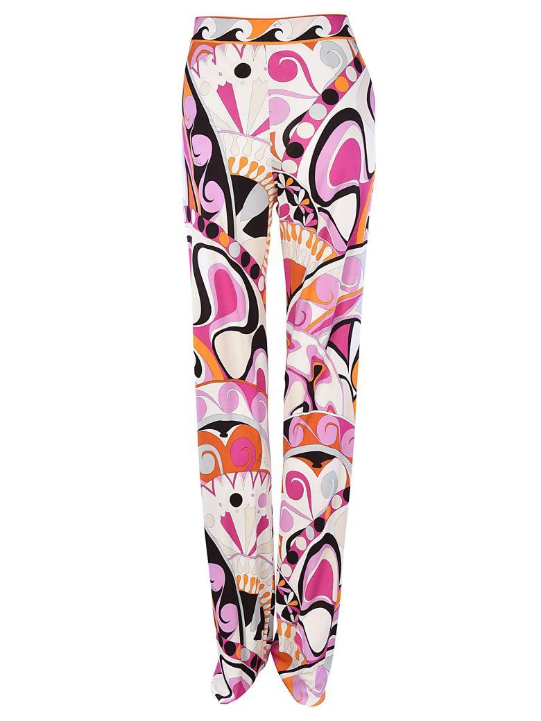 Emilio Pucci Flared High-rise Trousers In Multicolor | ModeSens