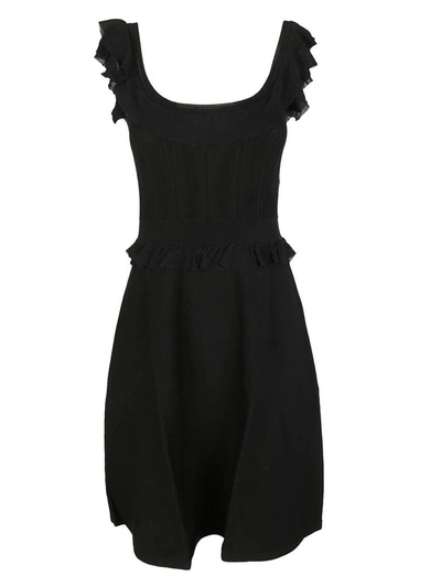 Shop Paule Ka Sleeveless Dress In Black