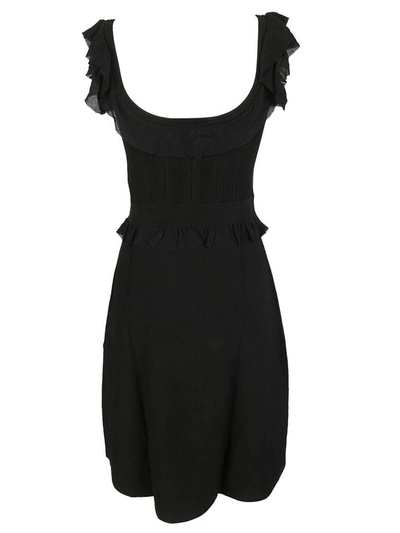 Shop Paule Ka Sleeveless Dress In Black